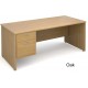Maestro Panel End Straight Desk with Fixed Pedestal